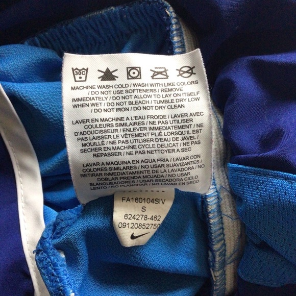 Nike Dri-Fit Blue and White Running Athletic Shorts - Size Small - Picture 5 of 6